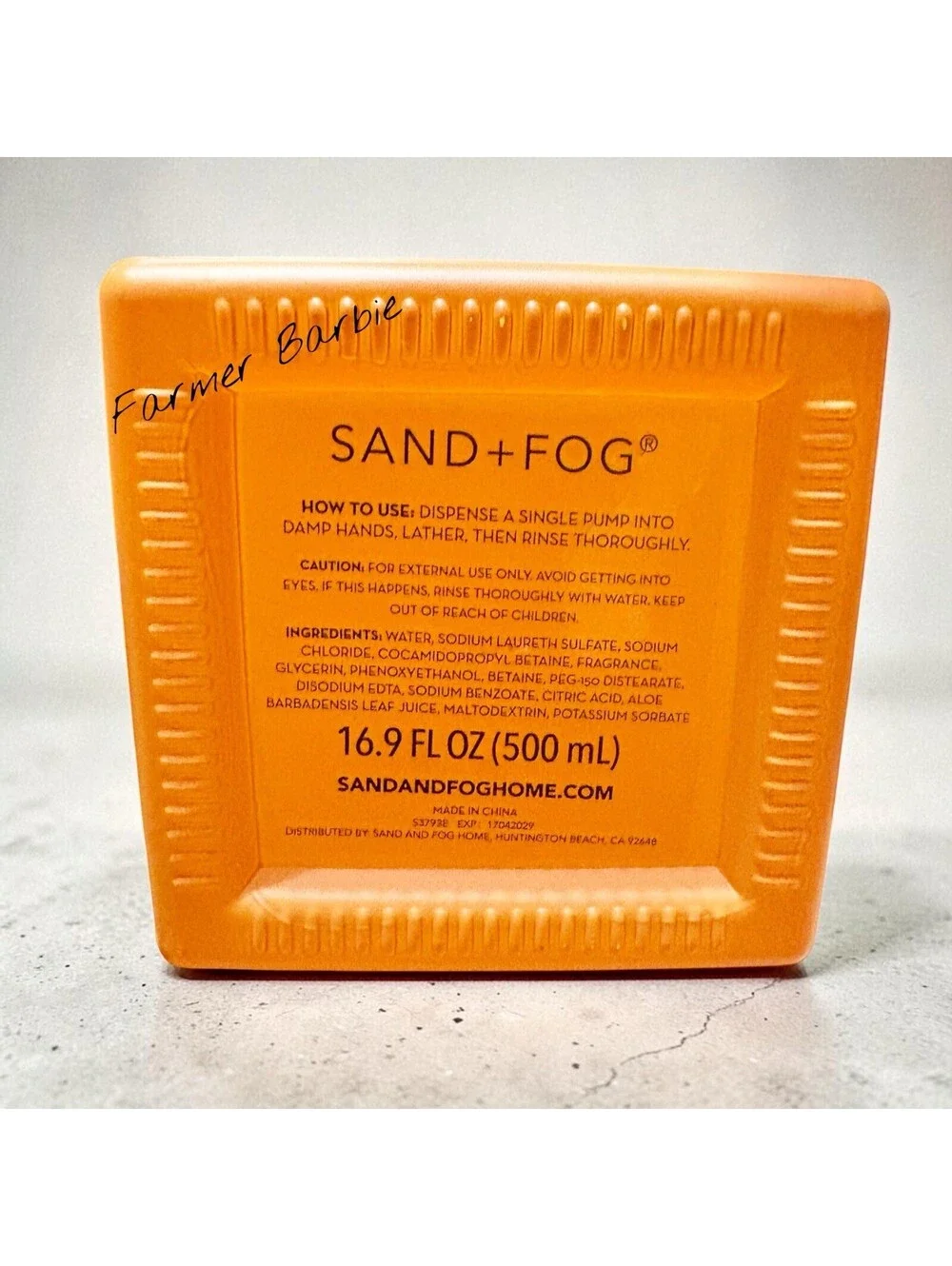Sand + Fog blood orange punch scented hand soap w/ aloe Halloween Bats Fall New